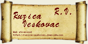 Ružica Veškovac vizit kartica